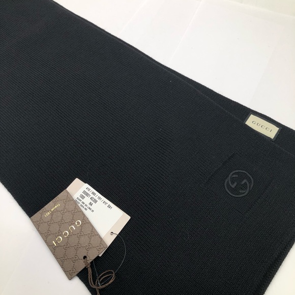 Gucci Other - GUCCI Mens One GG Long Tricot Wool Scarf